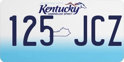 KY license plate 125JCZ