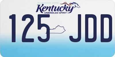 KY license plate 125JDD