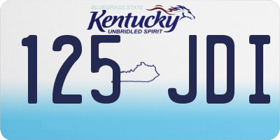KY license plate 125JDI