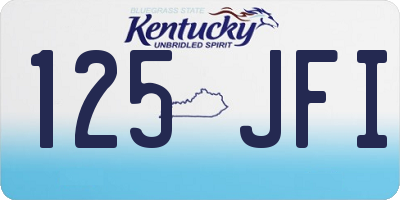 KY license plate 125JFI
