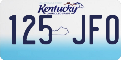 KY license plate 125JFO