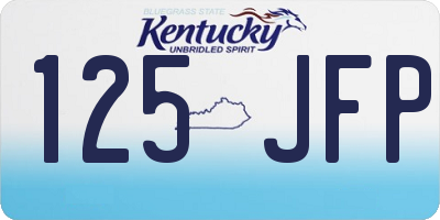 KY license plate 125JFP
