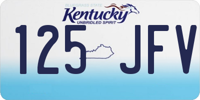 KY license plate 125JFV