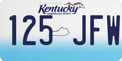 KY license plate 125JFW