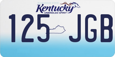 KY license plate 125JGB