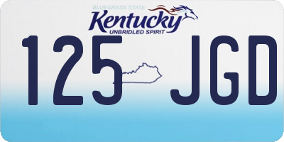 KY license plate 125JGD