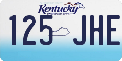 KY license plate 125JHE