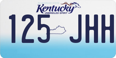 KY license plate 125JHH