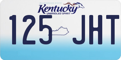 KY license plate 125JHT