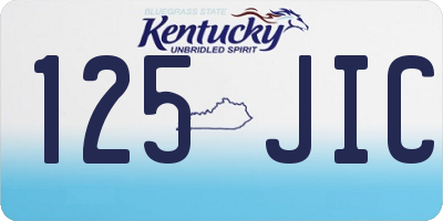 KY license plate 125JIC