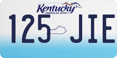 KY license plate 125JIE