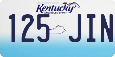 KY license plate 125JIN