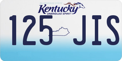 KY license plate 125JIS