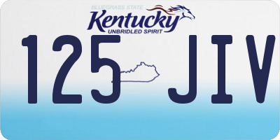 KY license plate 125JIV