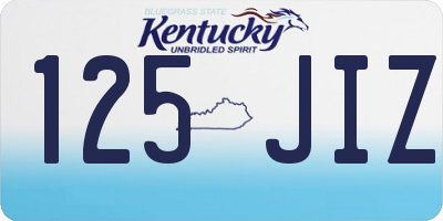 KY license plate 125JIZ