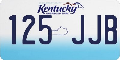 KY license plate 125JJB