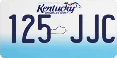 KY license plate 125JJC