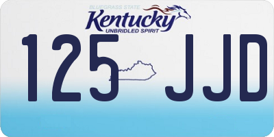 KY license plate 125JJD
