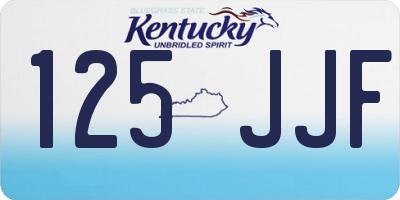 KY license plate 125JJF