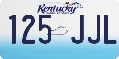 KY license plate 125JJL