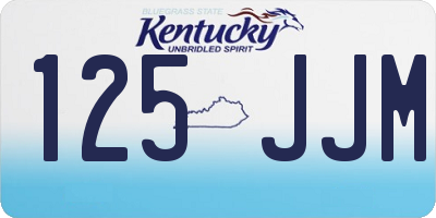 KY license plate 125JJM