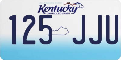 KY license plate 125JJU