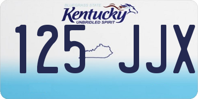 KY license plate 125JJX