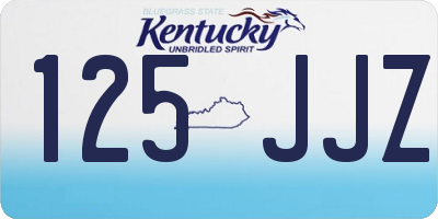 KY license plate 125JJZ