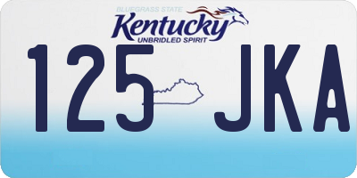 KY license plate 125JKA