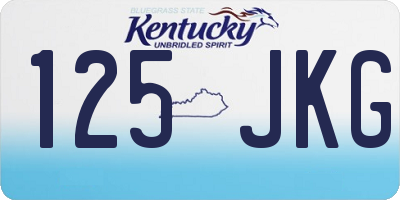KY license plate 125JKG