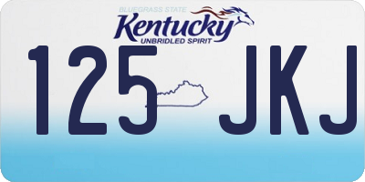 KY license plate 125JKJ