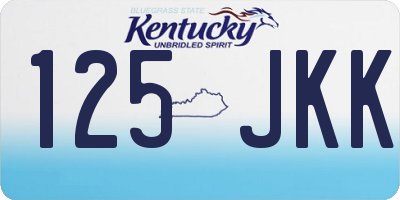 KY license plate 125JKK