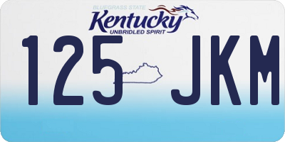 KY license plate 125JKM