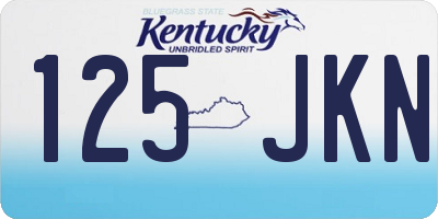KY license plate 125JKN