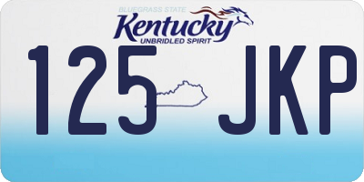 KY license plate 125JKP