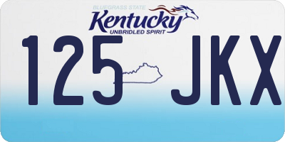 KY license plate 125JKX
