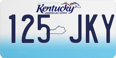 KY license plate 125JKY
