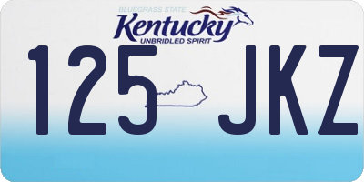 KY license plate 125JKZ