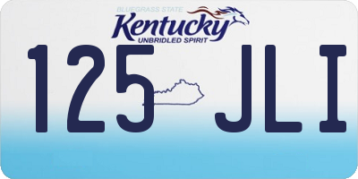 KY license plate 125JLI