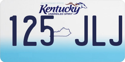 KY license plate 125JLJ