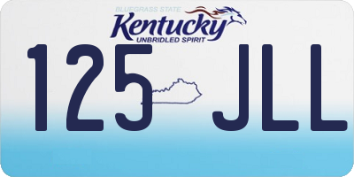 KY license plate 125JLL
