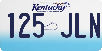 KY license plate 125JLN