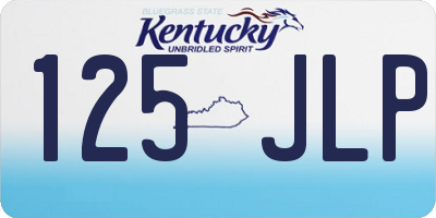 KY license plate 125JLP