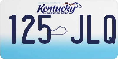 KY license plate 125JLQ