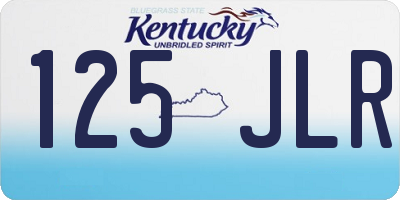 KY license plate 125JLR