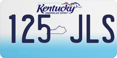 KY license plate 125JLS