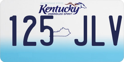 KY license plate 125JLV