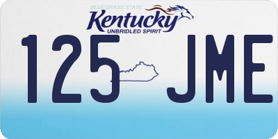 KY license plate 125JME