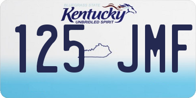 KY license plate 125JMF