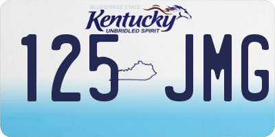 KY license plate 125JMG